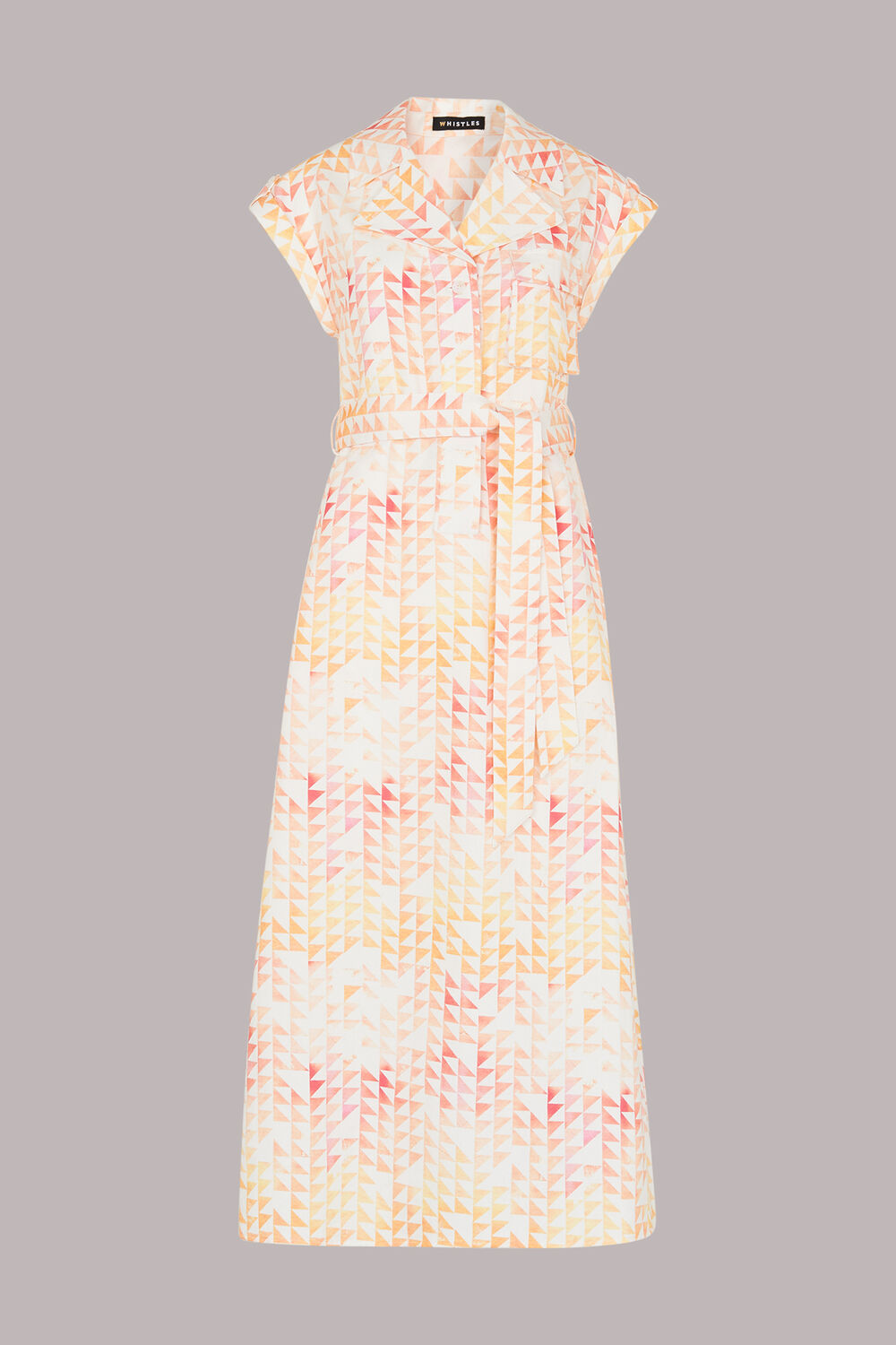 Hexagon Print Midi Dress