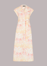 Hexagon Print Midi Dress