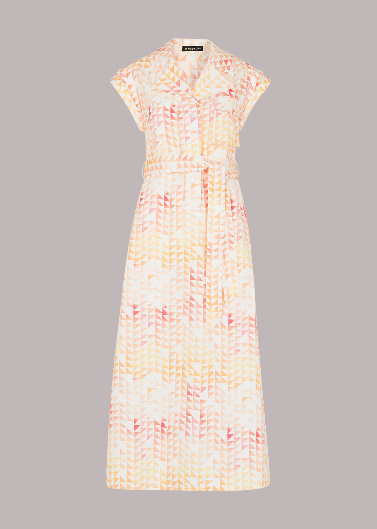 Hexagon Print Midi Dress