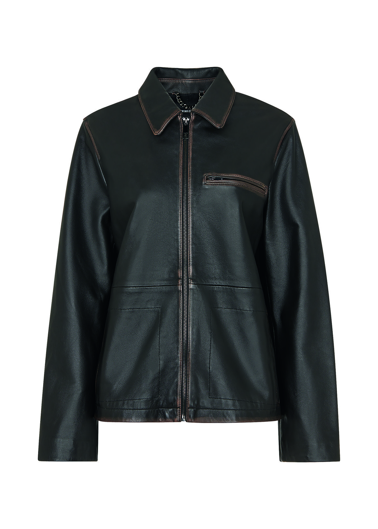 Kate Burnished Leather Jacket