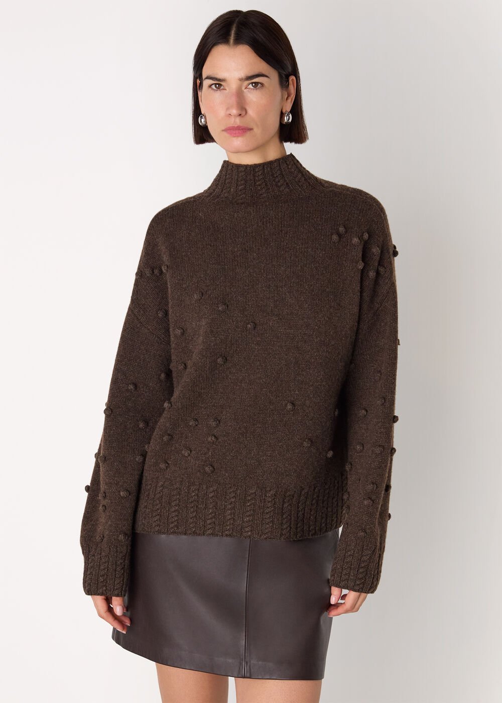 Wool Irregular Bobble Knit