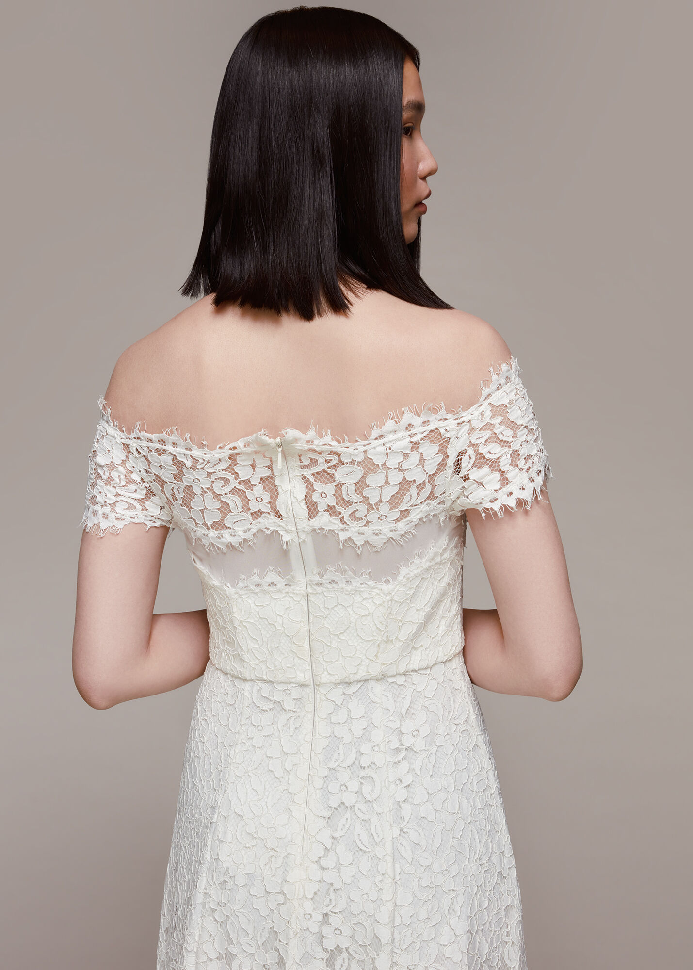 Ivory/Multi Rose Wedding Dress WHISTLES