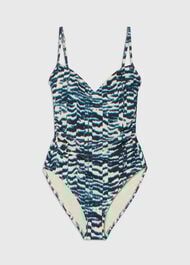 V Neck Printed Swimsuit