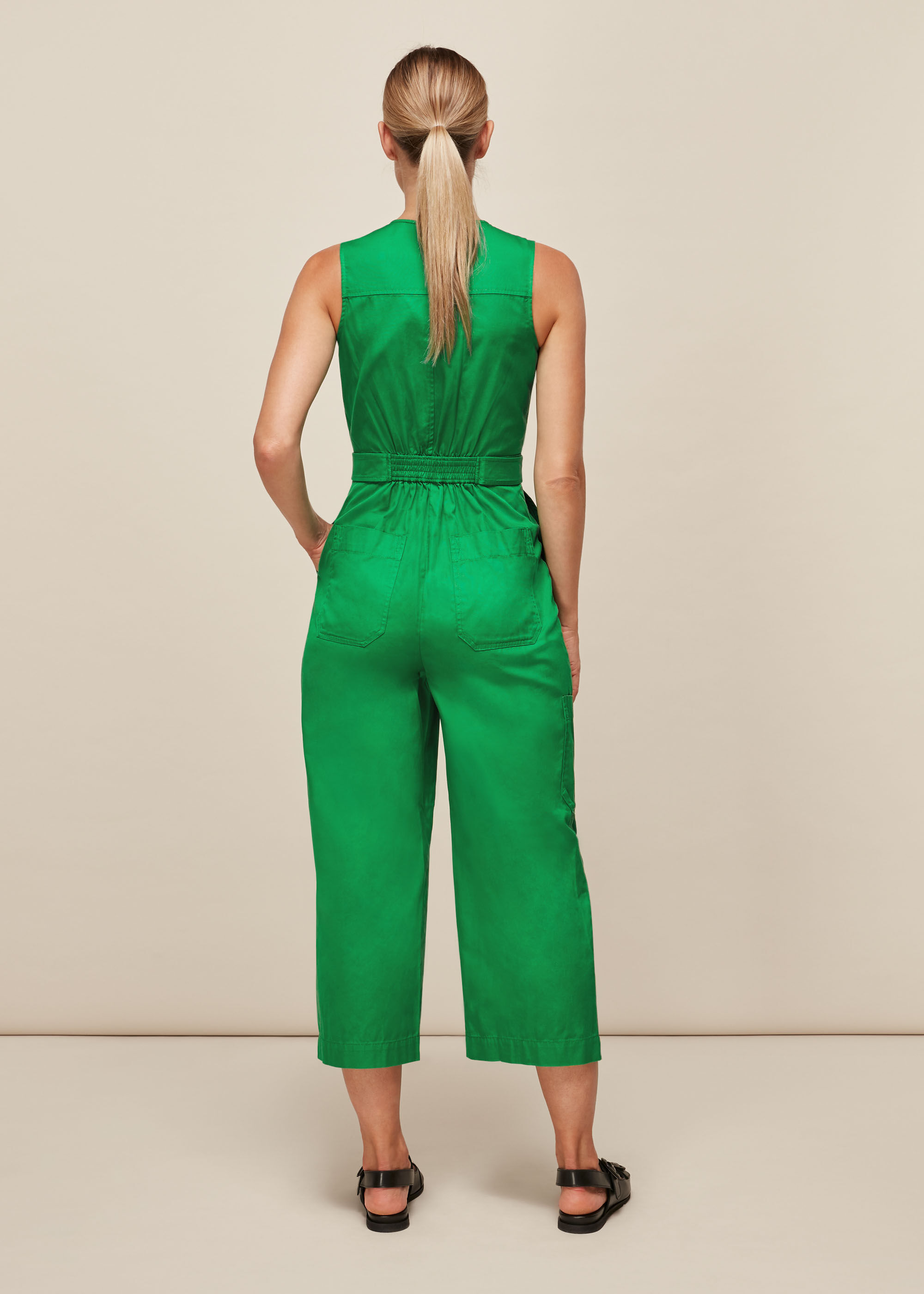 Whistles utility crepe jumpsuit clearance