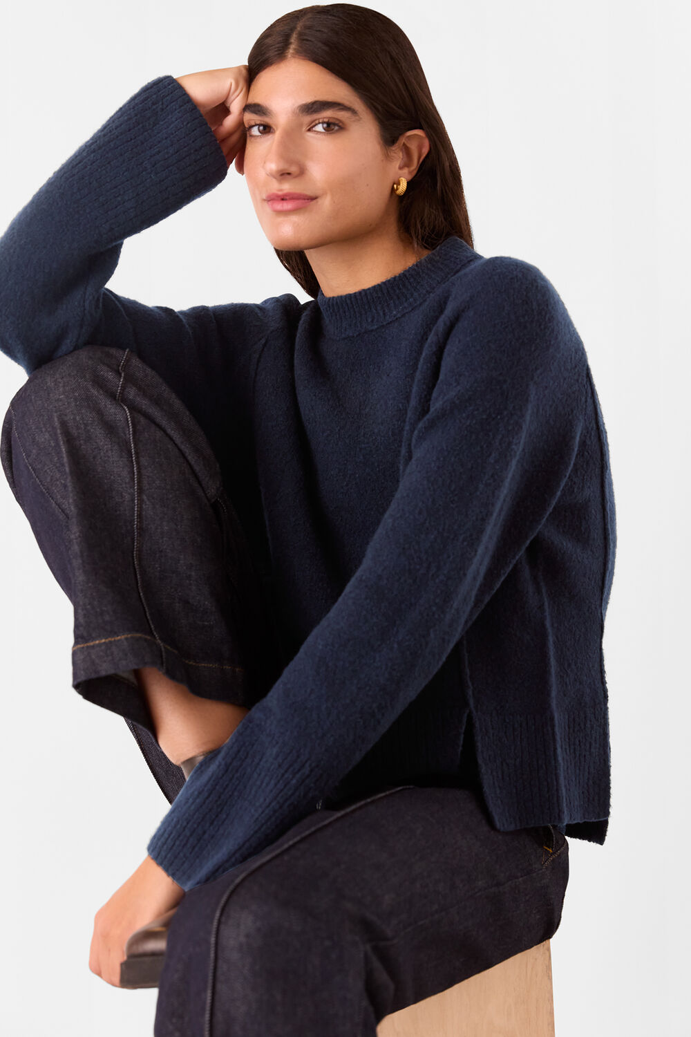 Wool Mix Side Split Knit