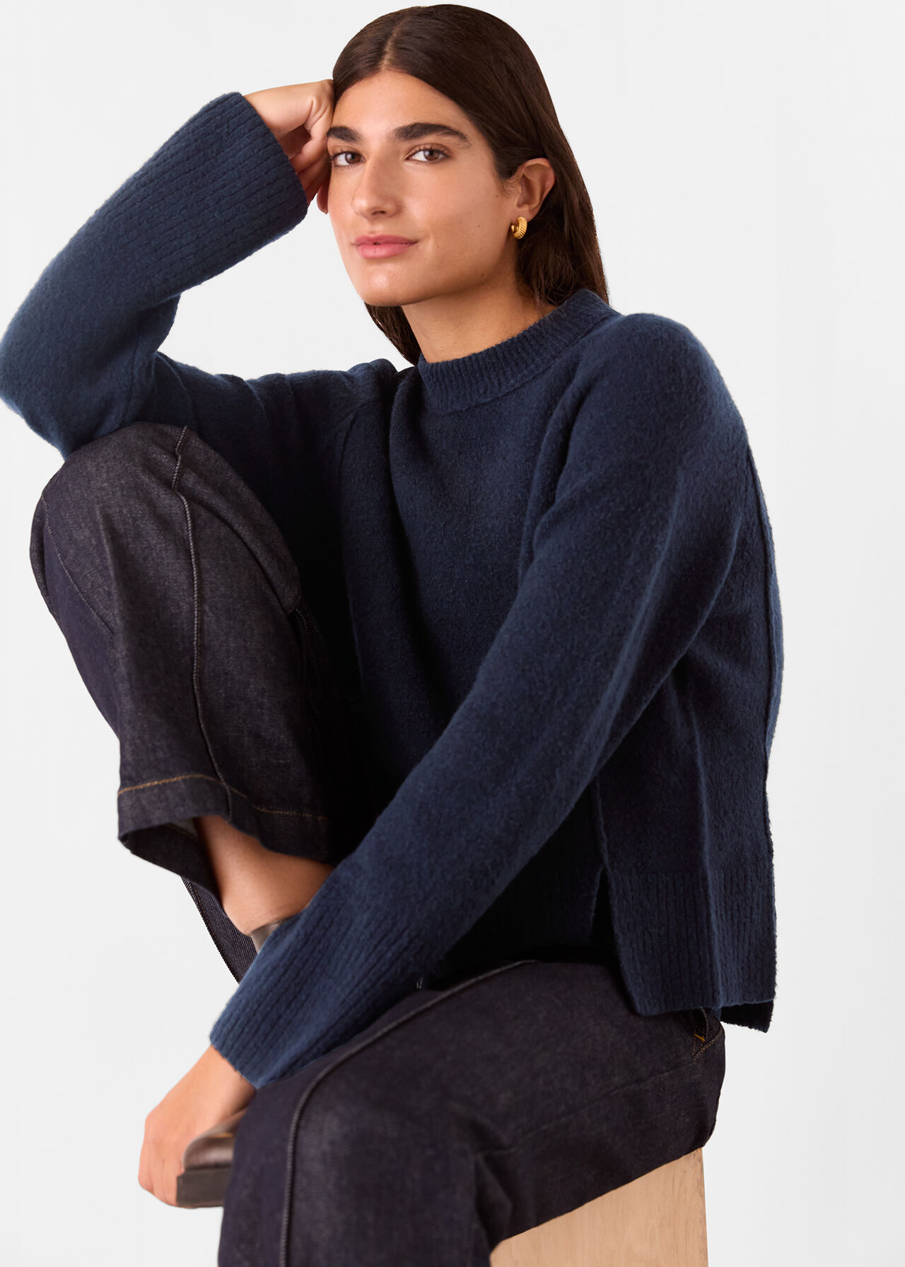 Wool Mix Side Split Knit