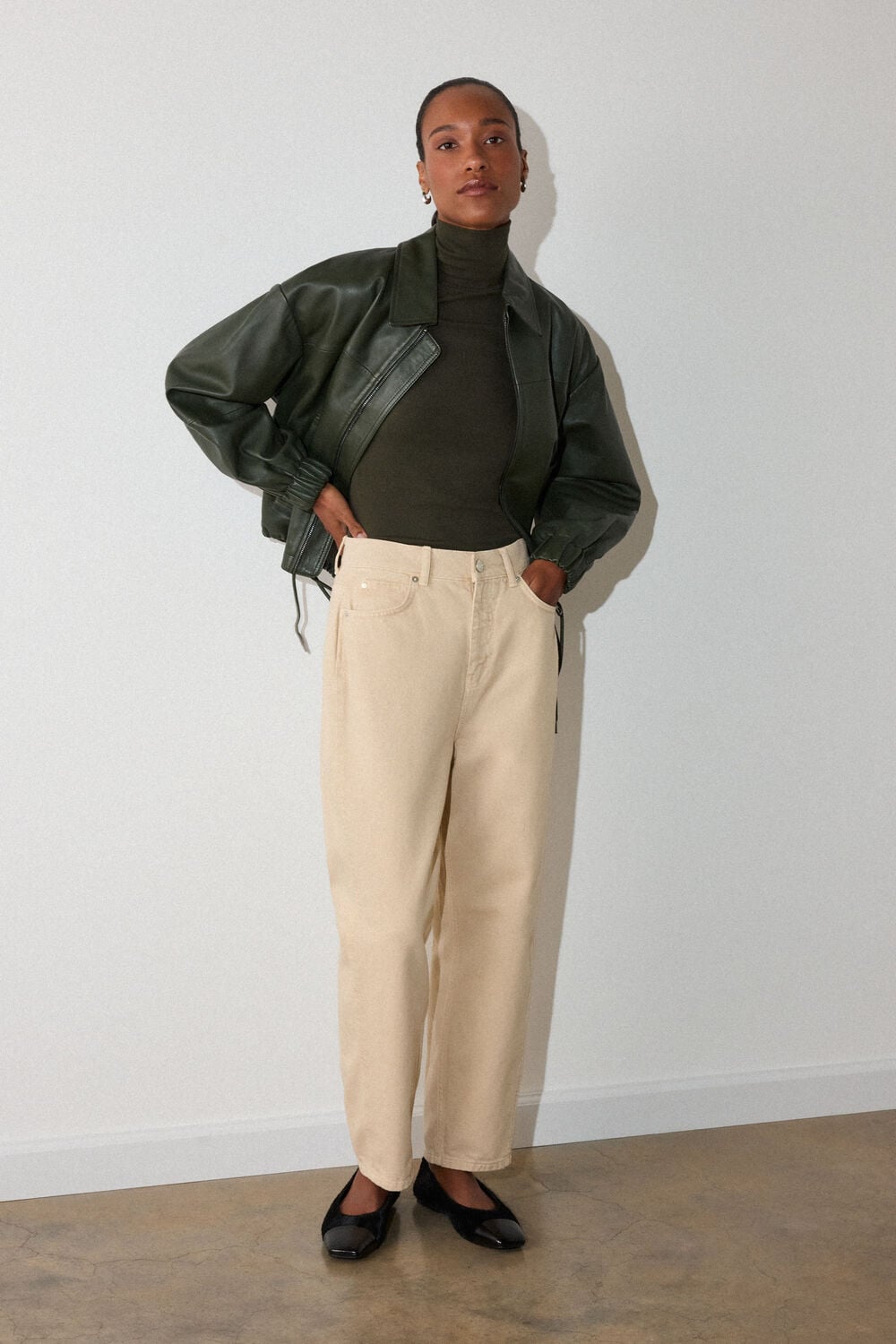 Khaki Essential Ribbed Polo