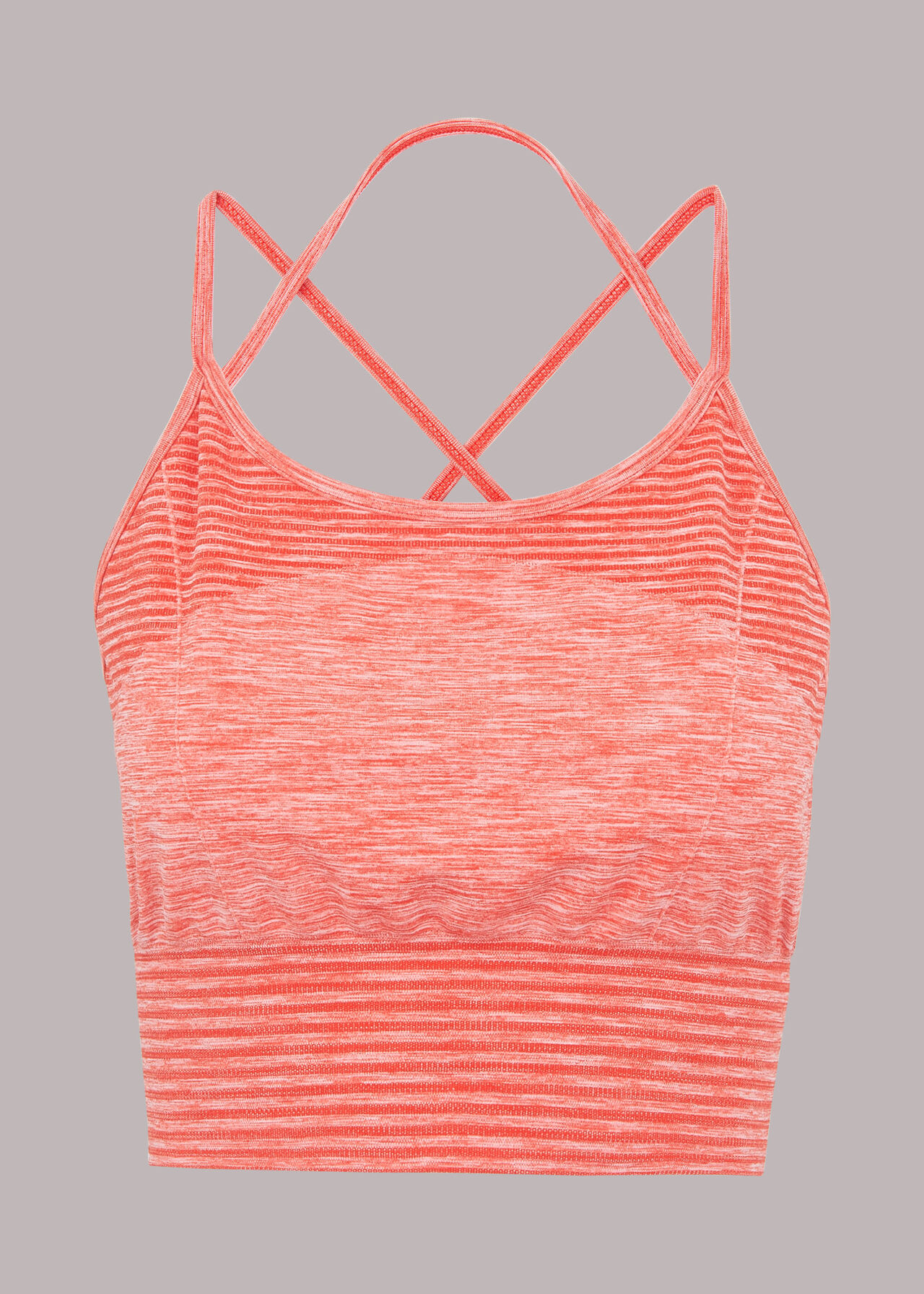 Halter Crop Sports Bra Top Coral