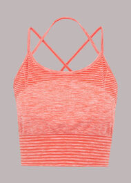 Halter Crop Sports Bra Top Coral