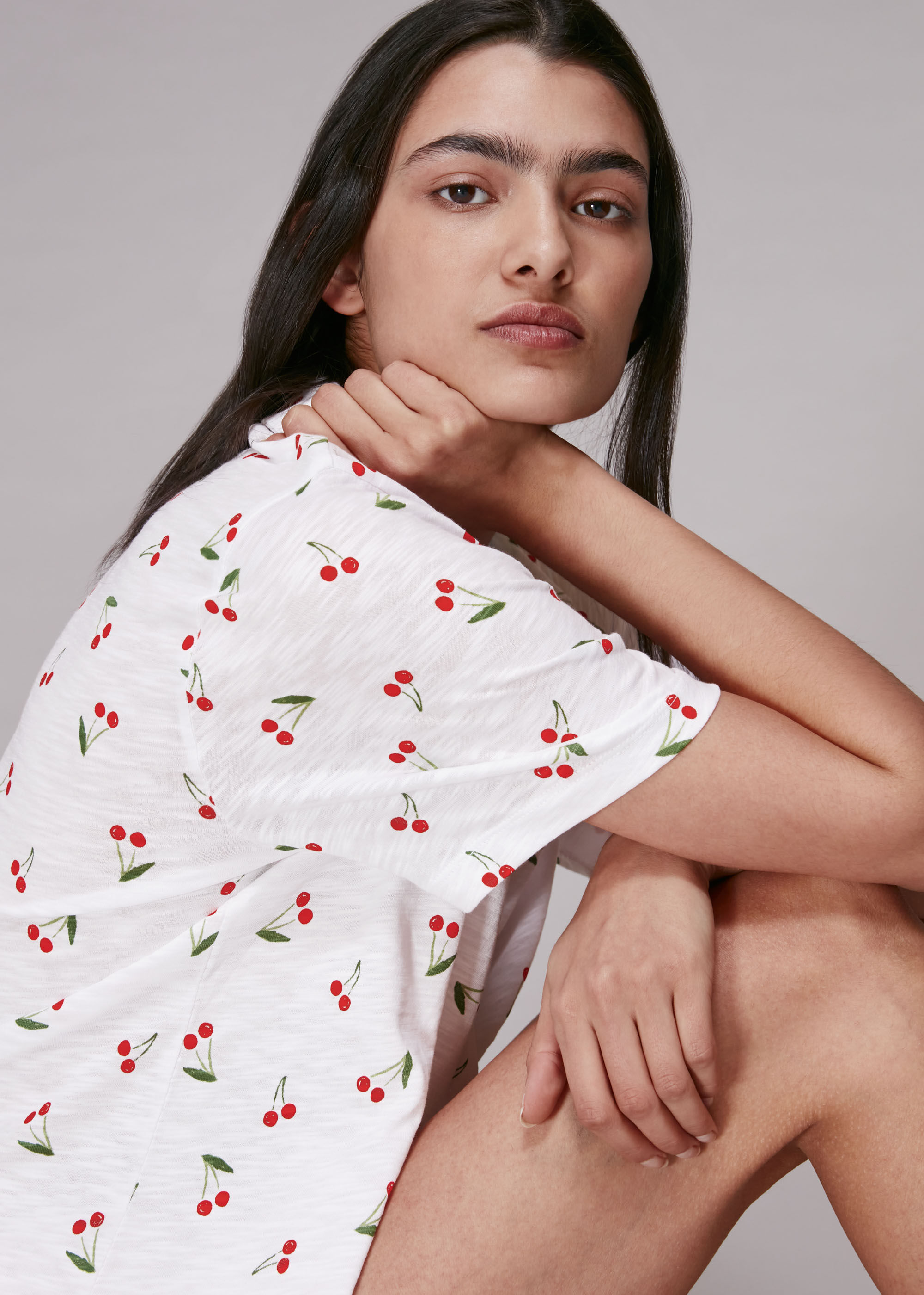 Whistles cherry sweatshirt on sale