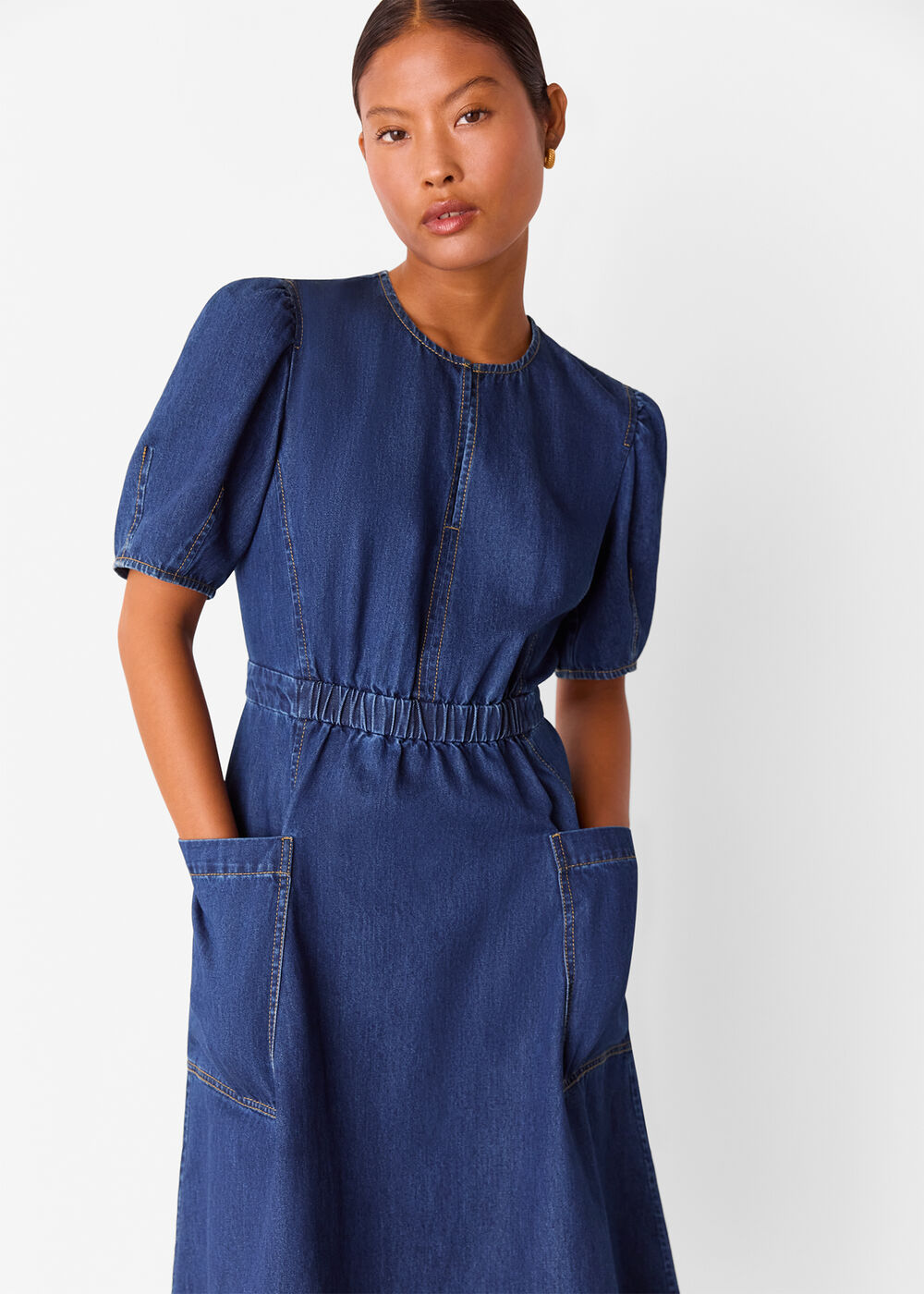Petite Midi Short Sleeve Dress