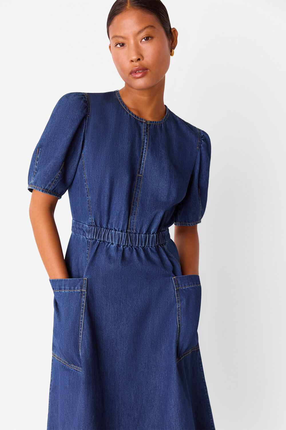 Petite Midi Short Sleeve Dress