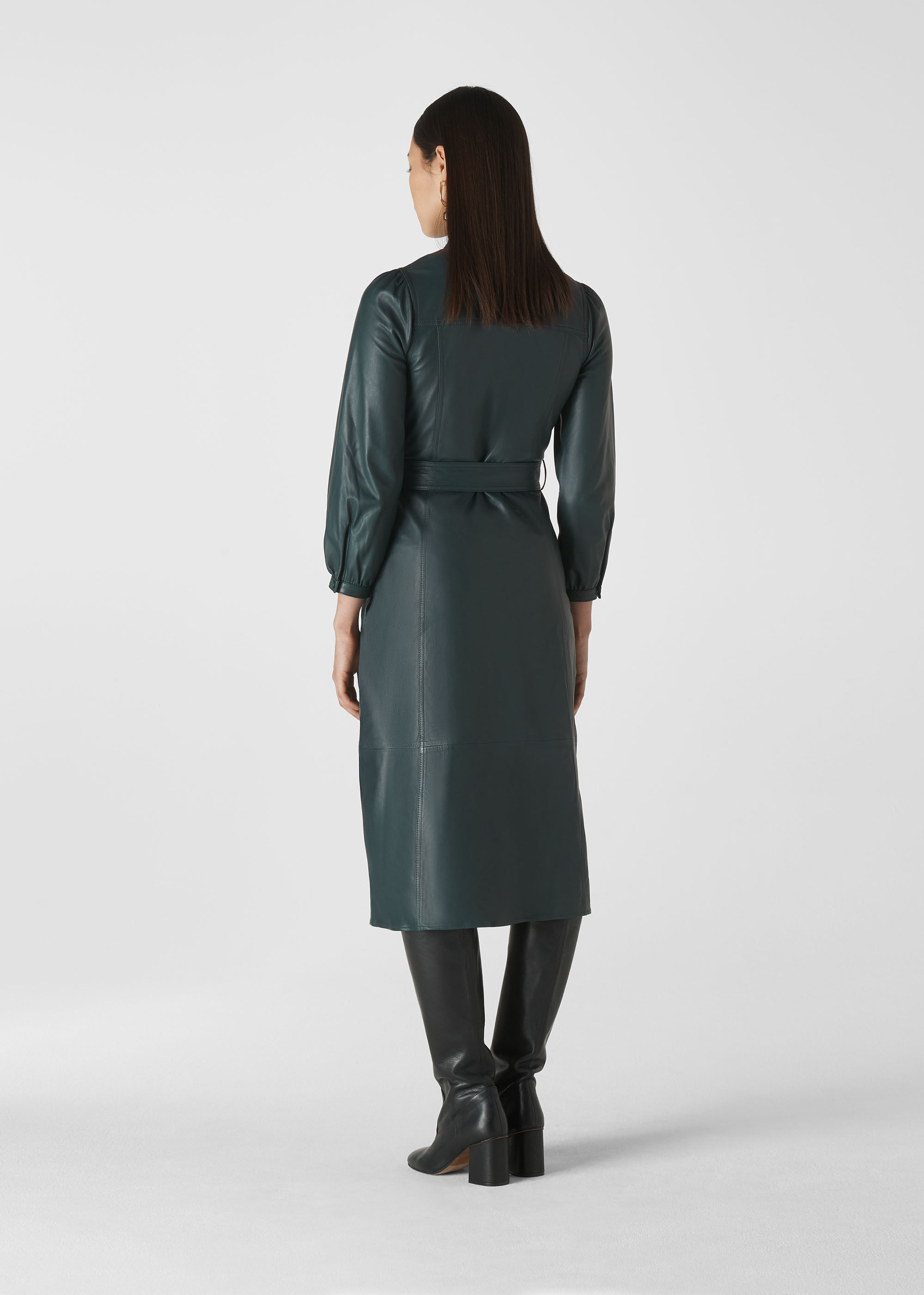 whistles green dress