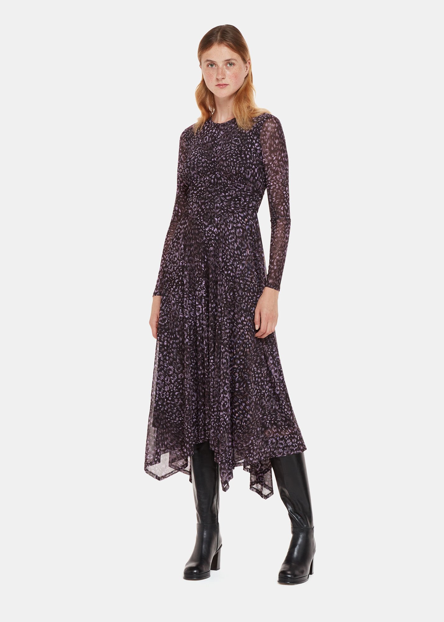 Lilac leopard clearance print dress