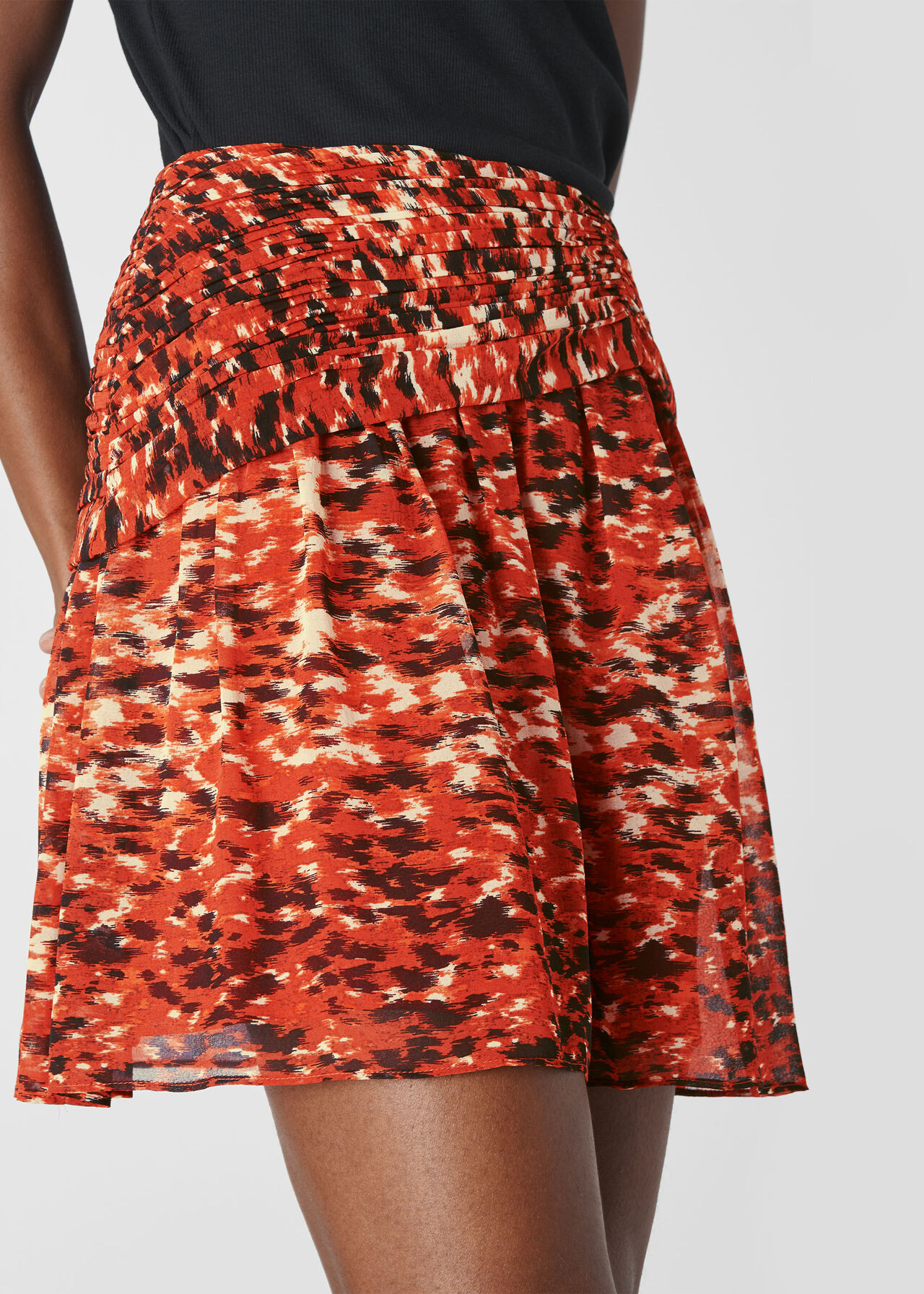 Ikat Animal Flippy Skirt Multicolour