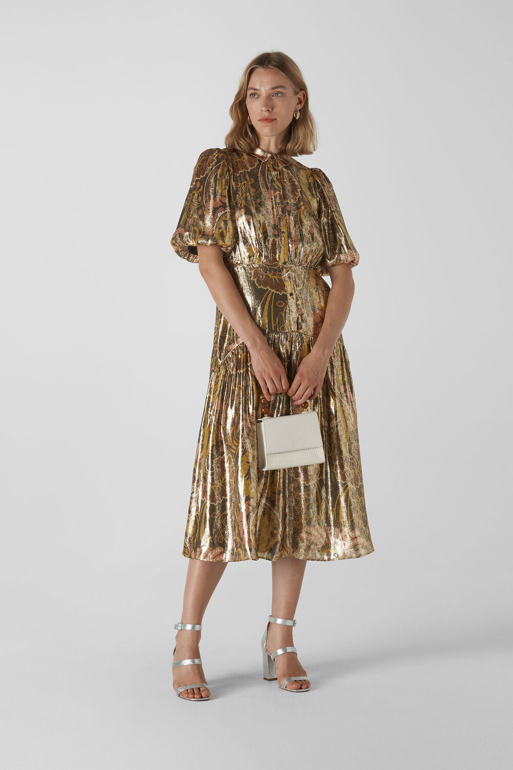 Paisley Silk Mix Dress Multicolour