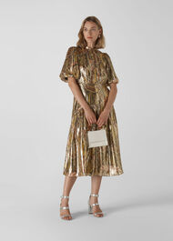 Paisley Silk Mix Dress Multicolour