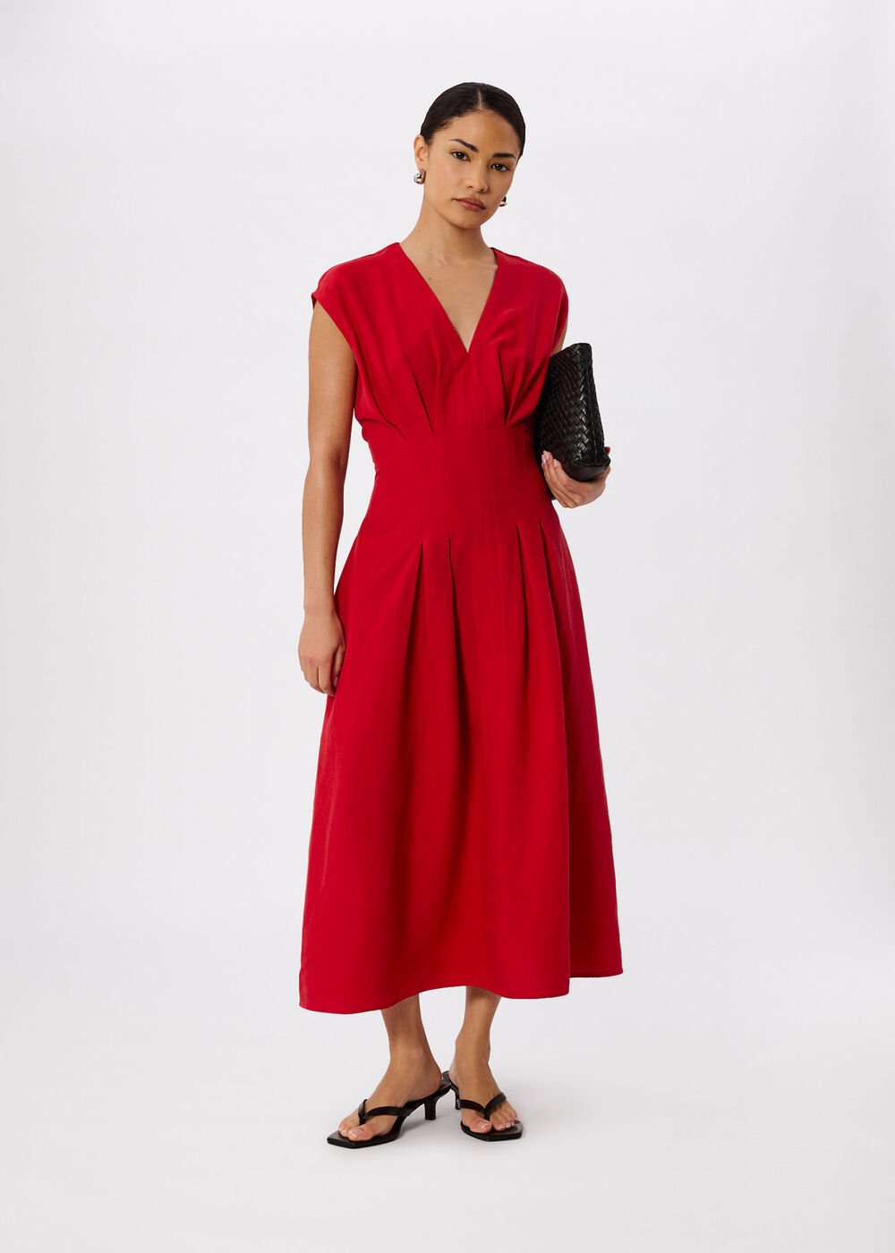 Petite Panel Linen Blend Dress