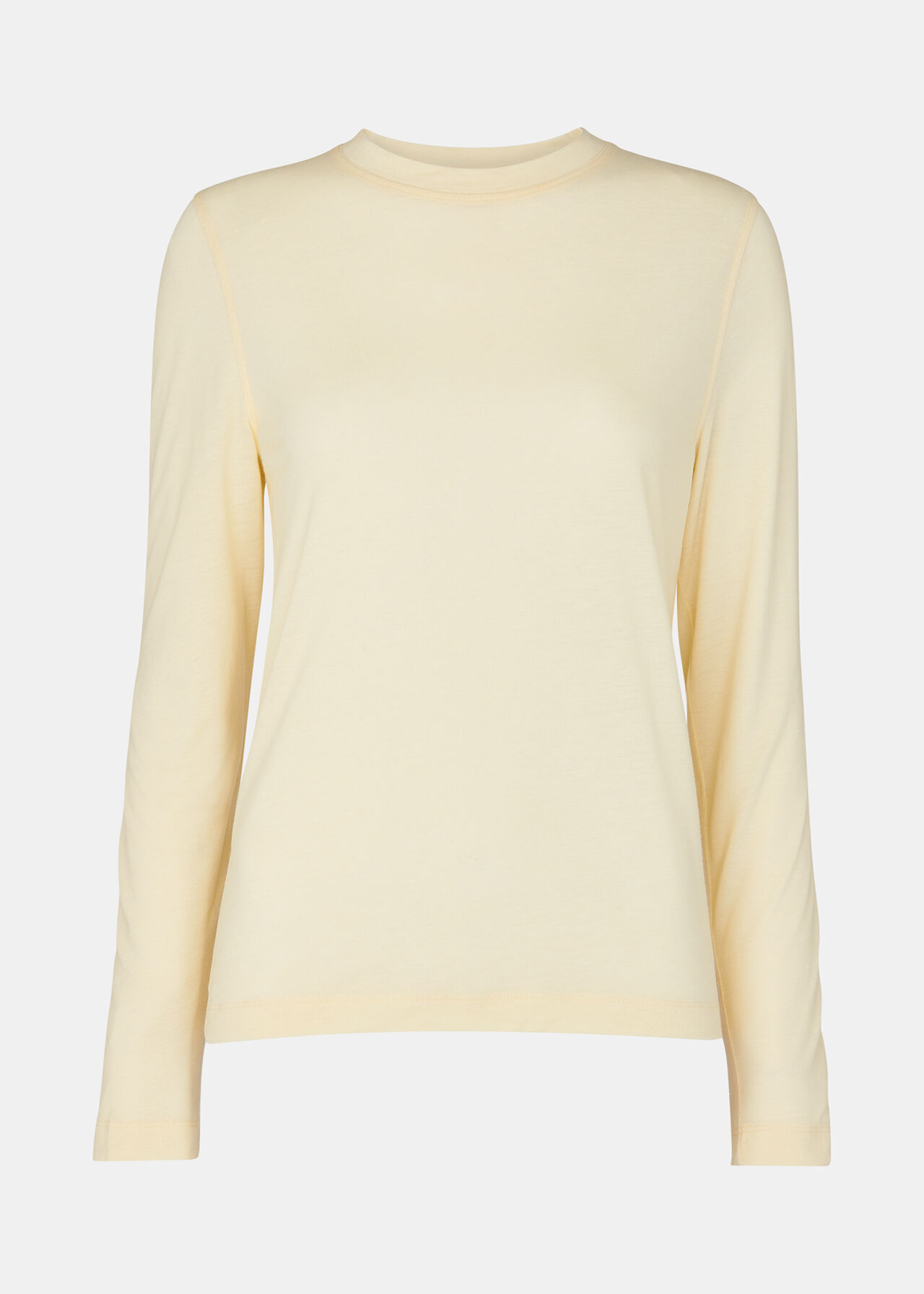 Wool Blend Crew Neck Top