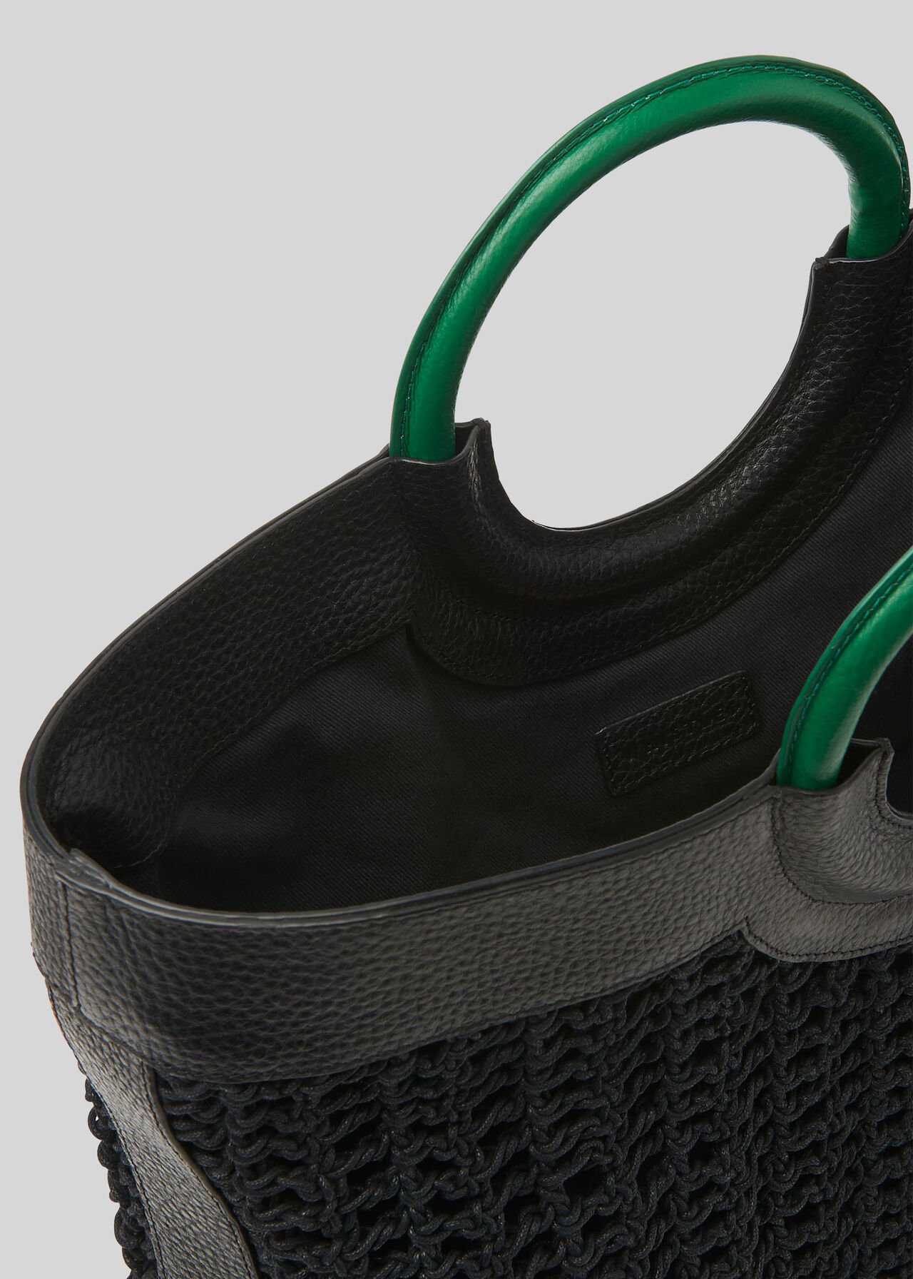 Arkin Crochet Tote Black