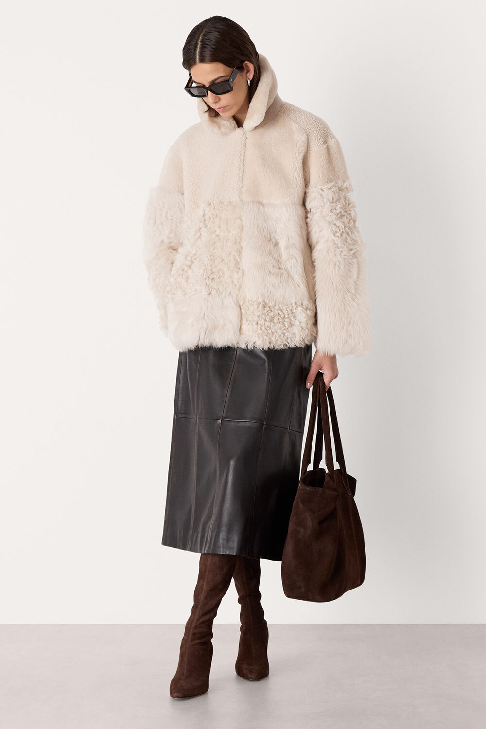 Ivory Hema Shearling Coat