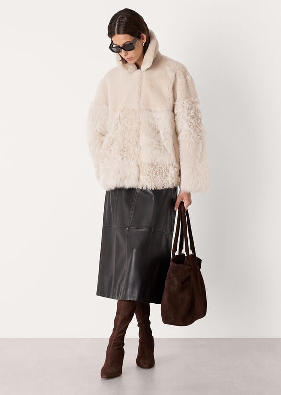 Ivory Hema Shearling Coat