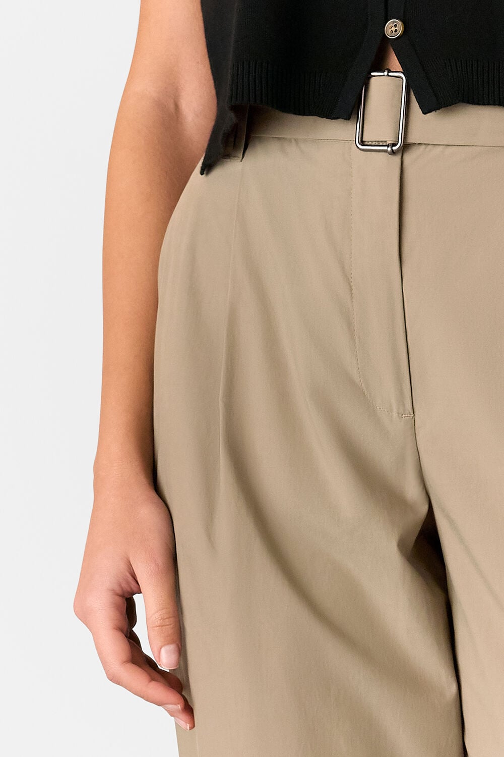 Khaki Kate Belt Detail Trouser