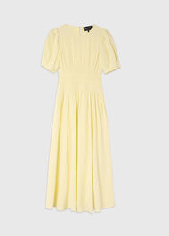 Gathered Textured Midi Dress