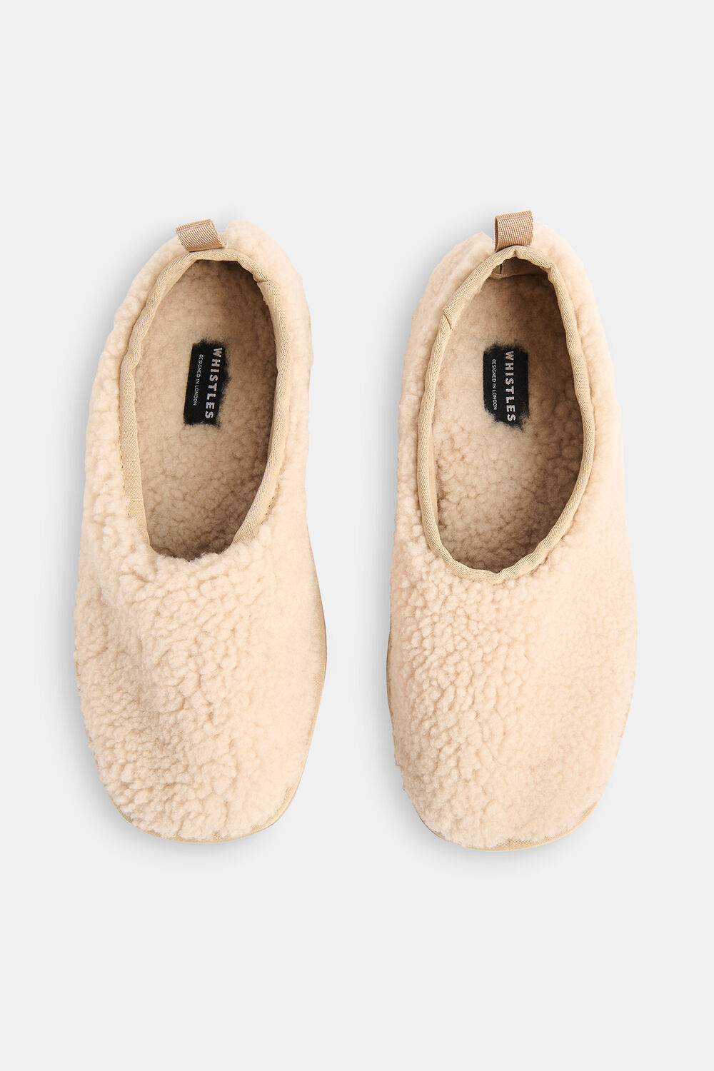 Neutral Shearling Ballet Slipper