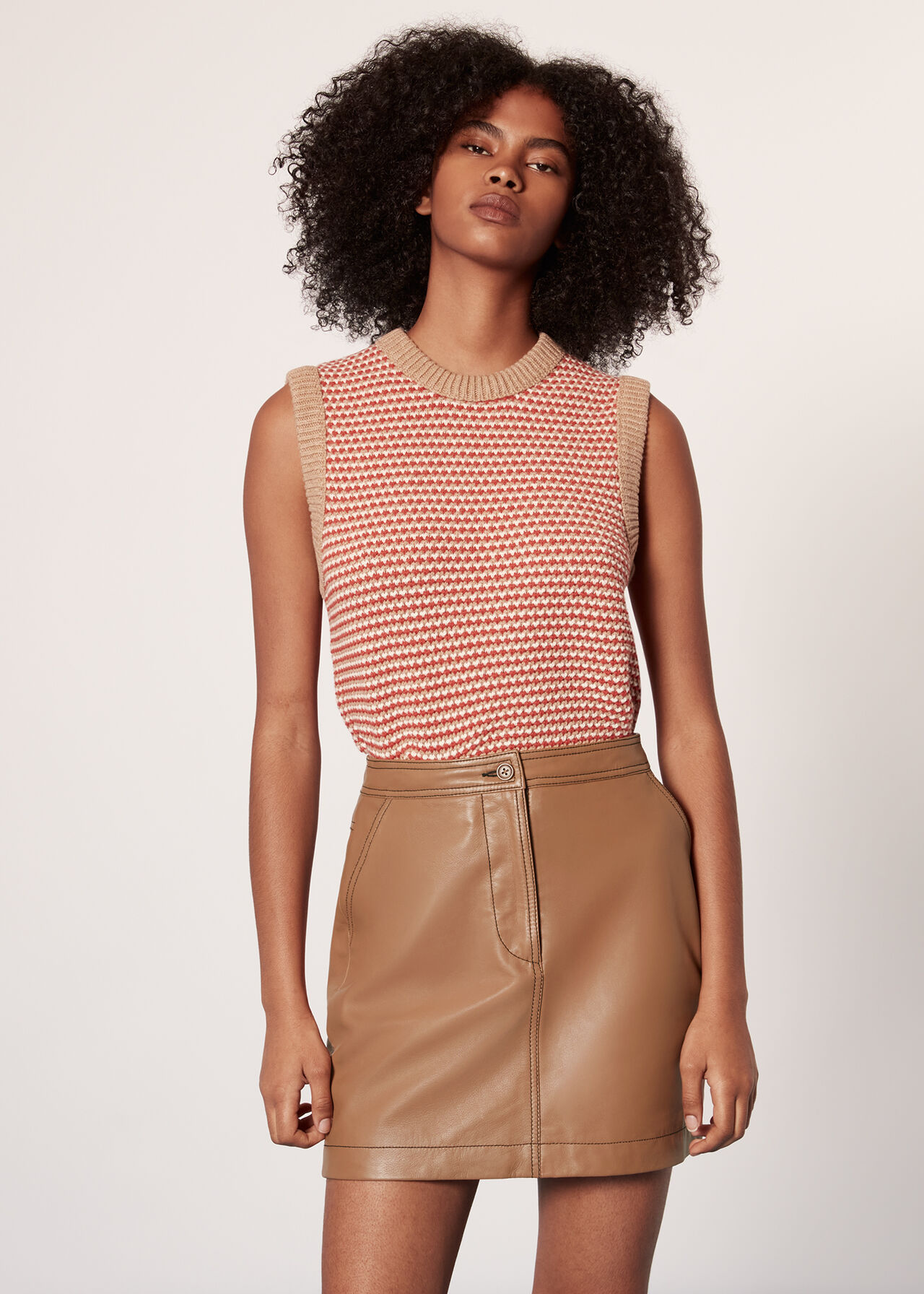 Stevie Leather Mini Skirt