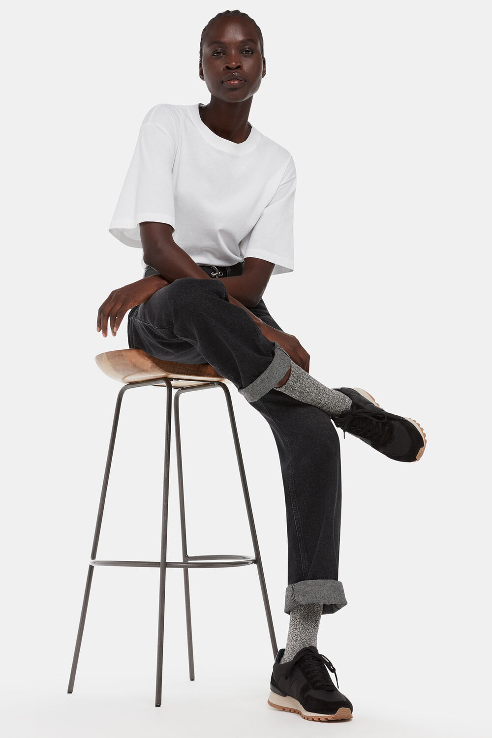 Black Chunky Marl Socks