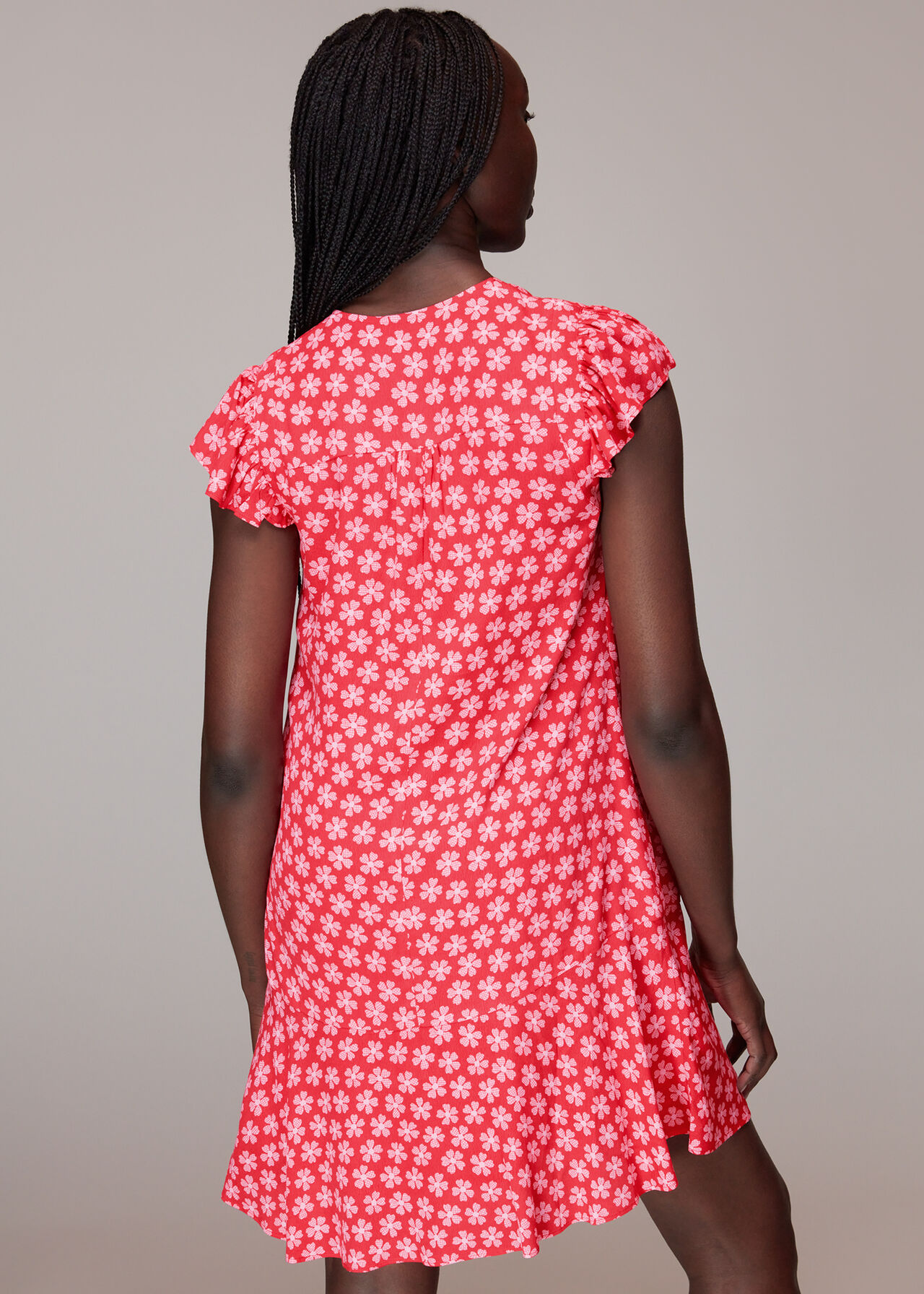 Daisy Check Print Flippy Dress