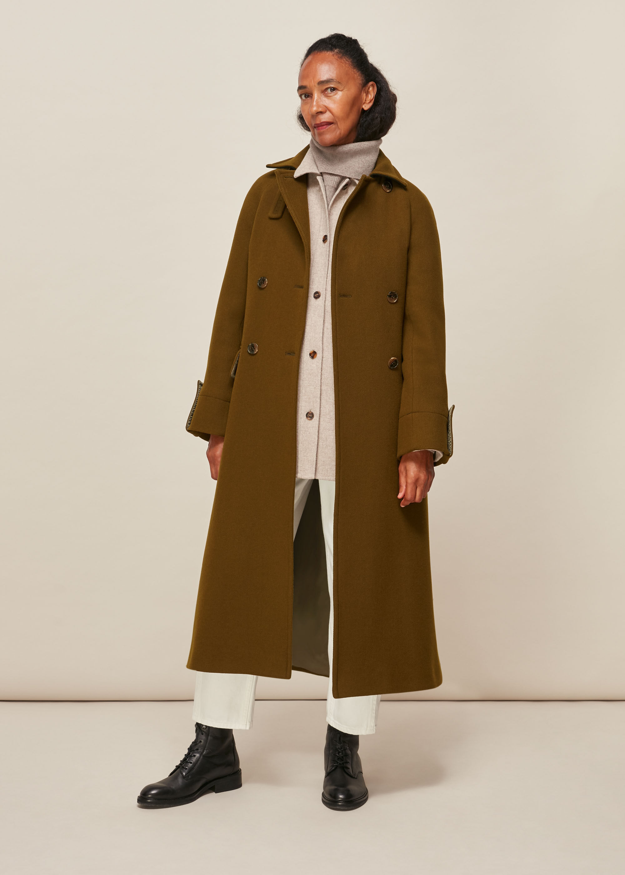 Whistles khaki hotsell coat