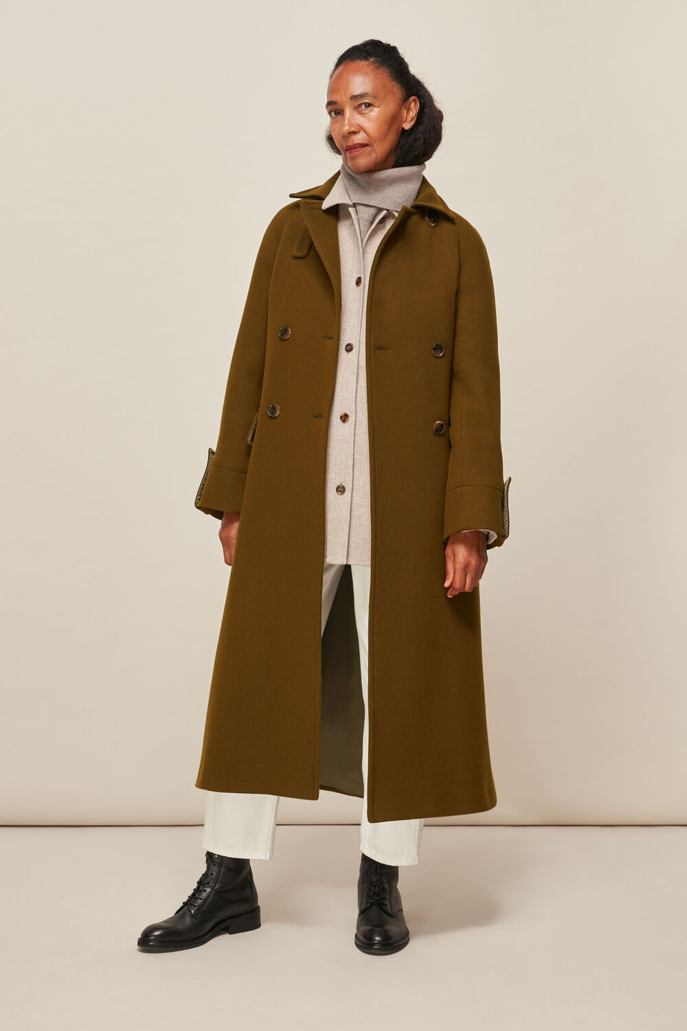 Belted Wool Trench Coat
