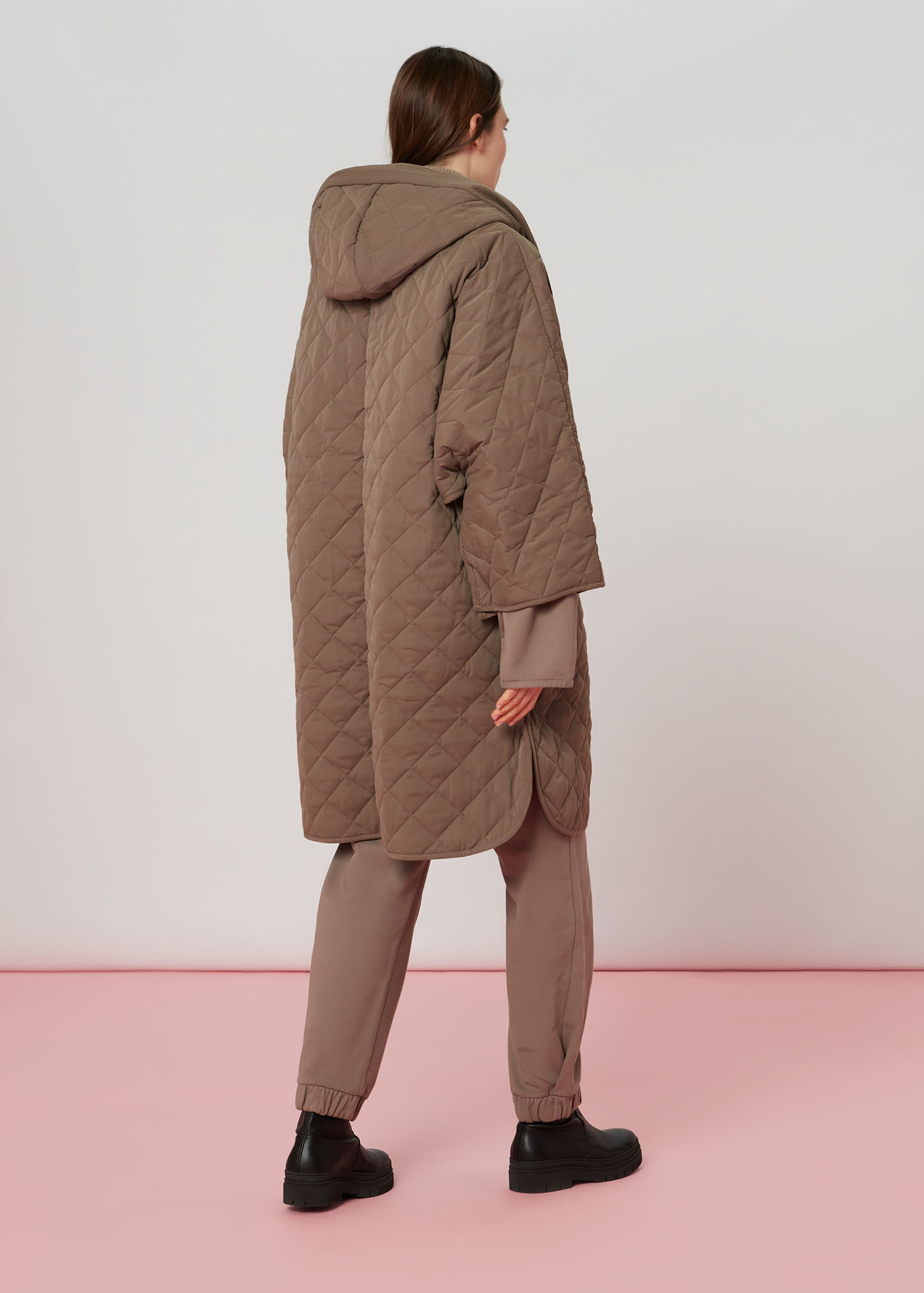 Taupe Quilted Cape WHISTLES