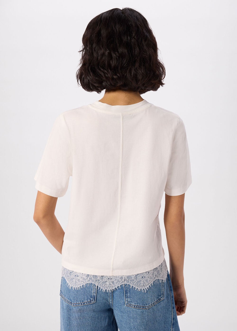 Lace Trim Detail Tee