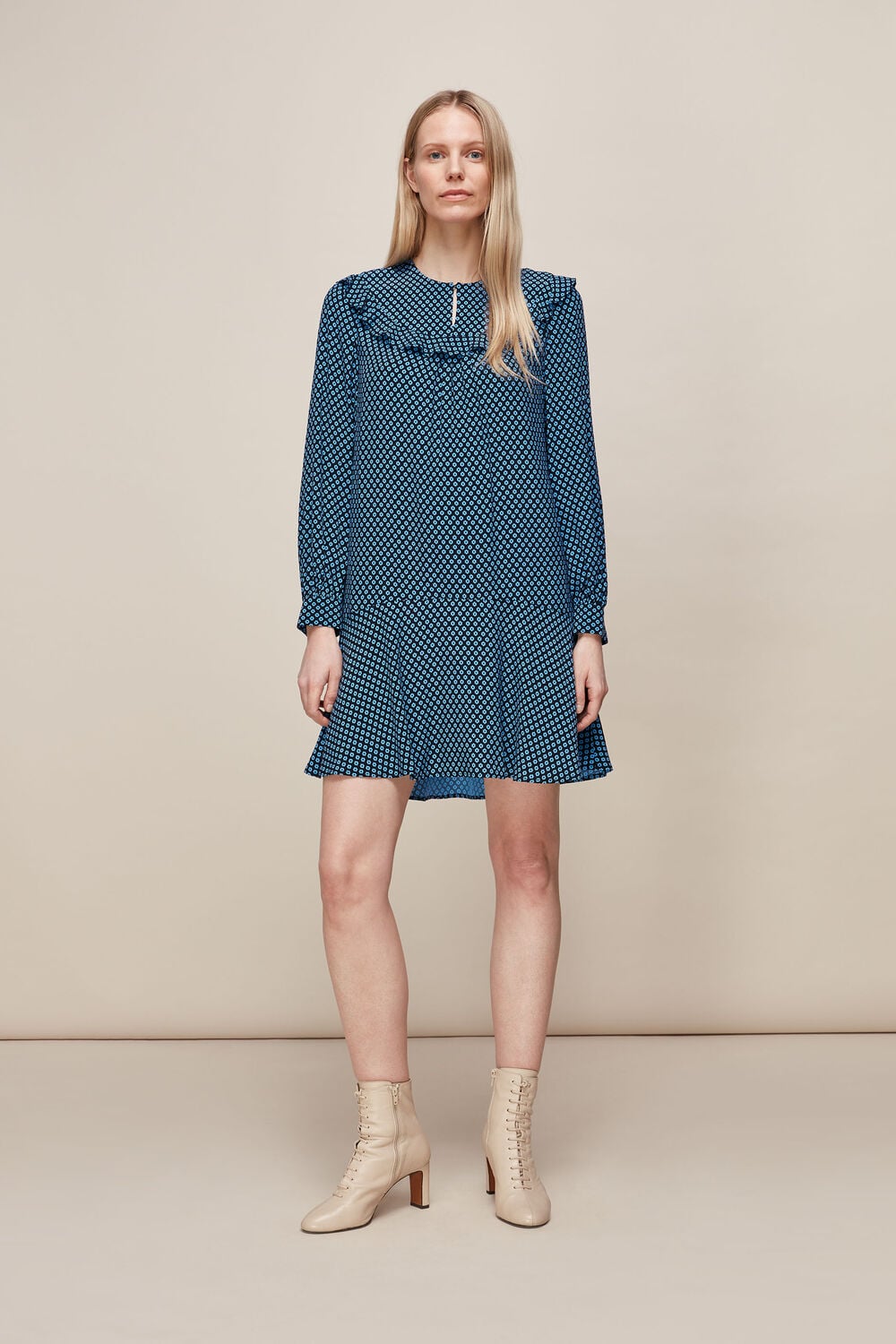 Daisy Print Frill Dress
