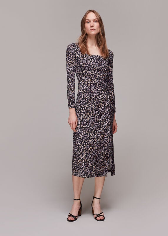 Multicolour Trailing Floral Jersey Dress