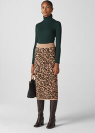 Jungle Cat Knitted Skirt