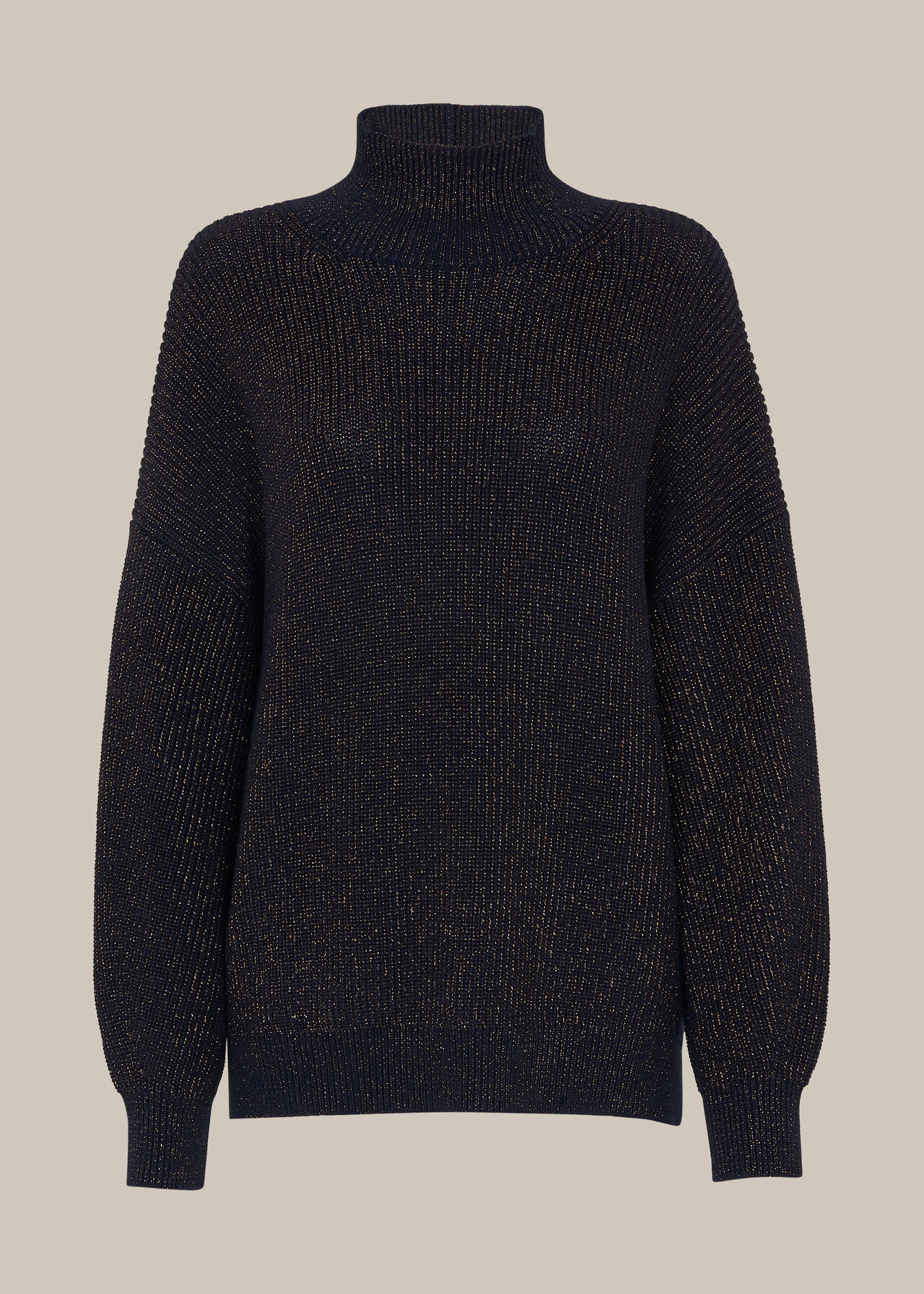 Navy/Multi Chunky Sparkle Knit | WHISTLES