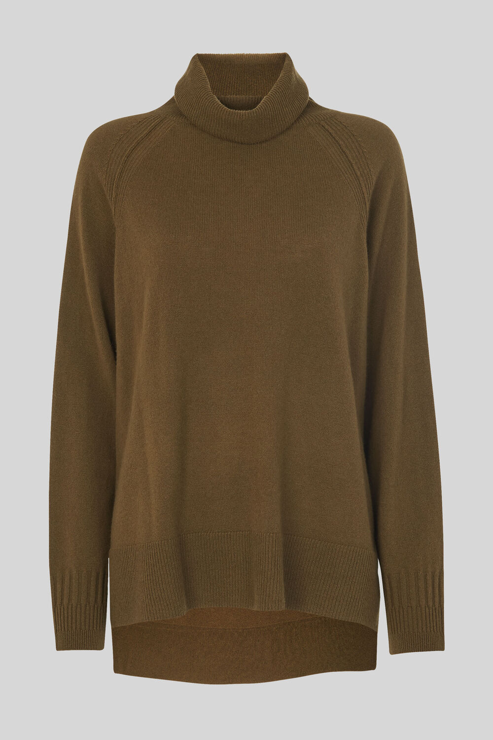 Cashmere Roll Neck Sweater Olive