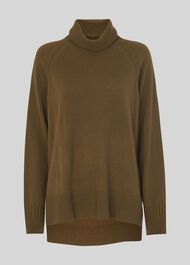 Cashmere Roll Neck Sweater Olive