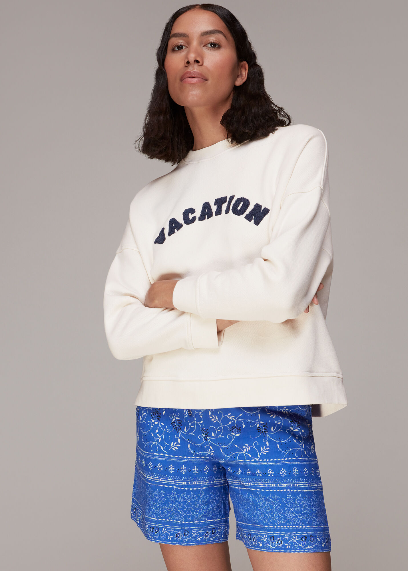 Ivory Vacation Logo Sweat WHISTLES Whistles