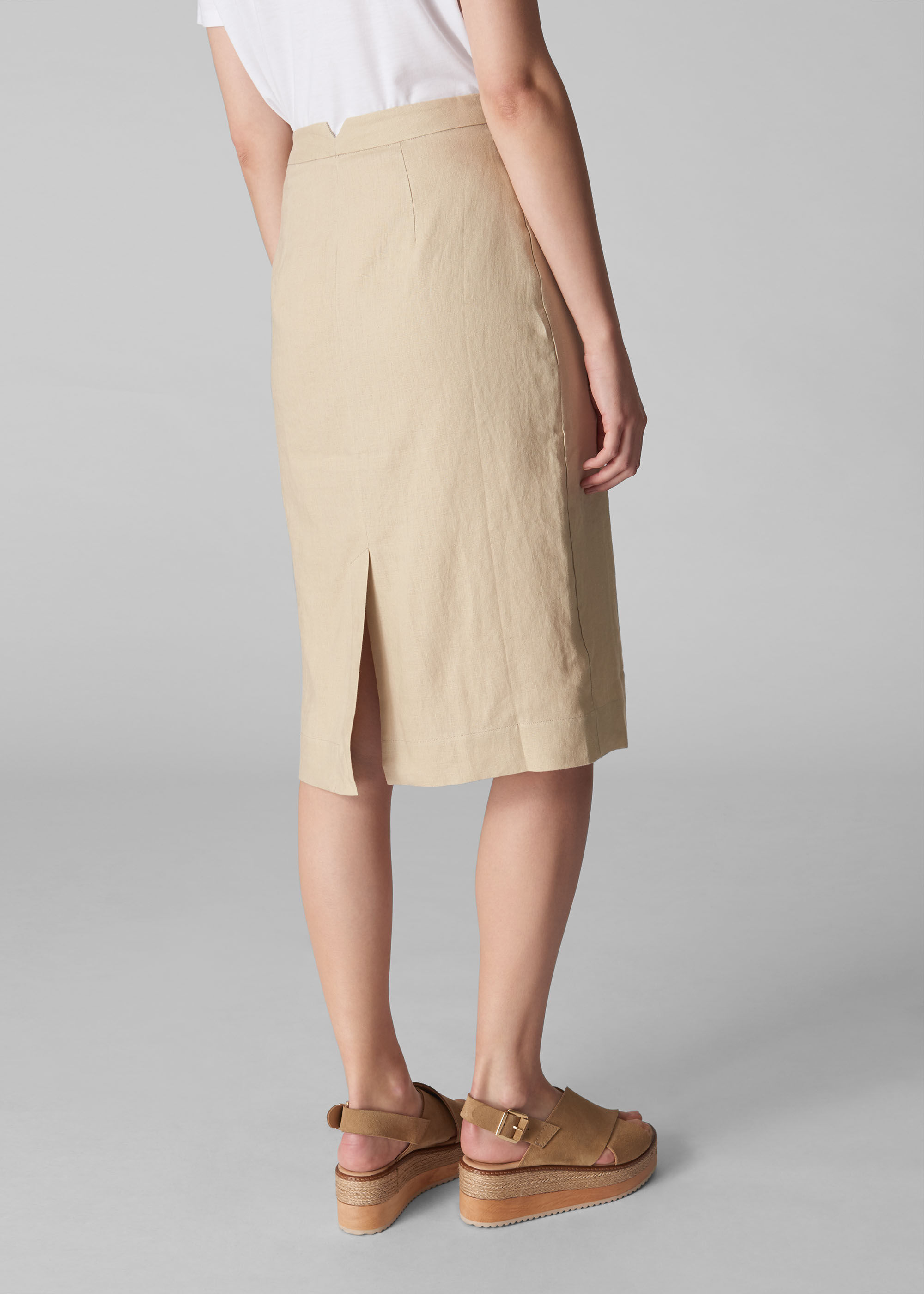 Linen online pencil skirt