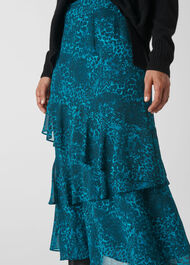 Big Cat Tiered Skirt Teal