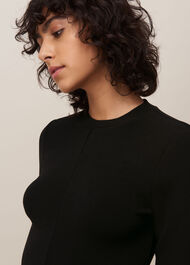 Ottoman Jersey Flippy Dress