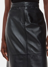 Jamie Leather Midi Skirt