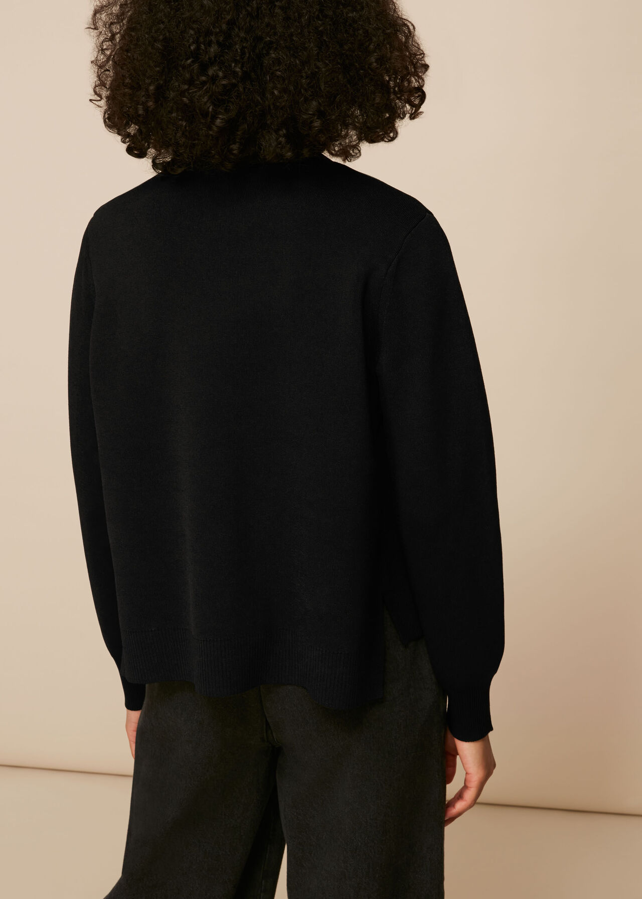 Black Aliya Knitted Cardigan | WHISTLES