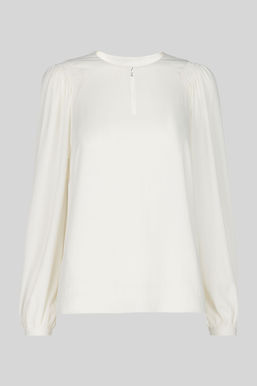 Smocked Shoulder Blouse Ivory/Multi