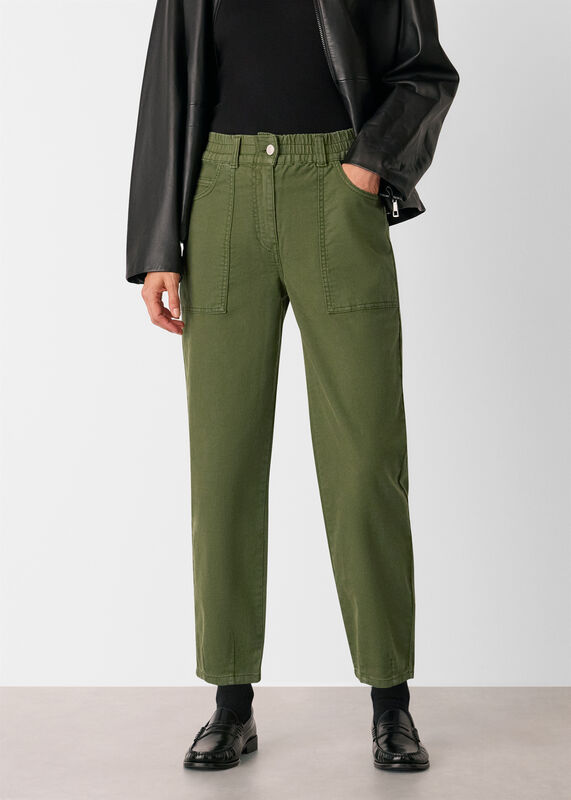Khaki Tessa Casual Trouser
